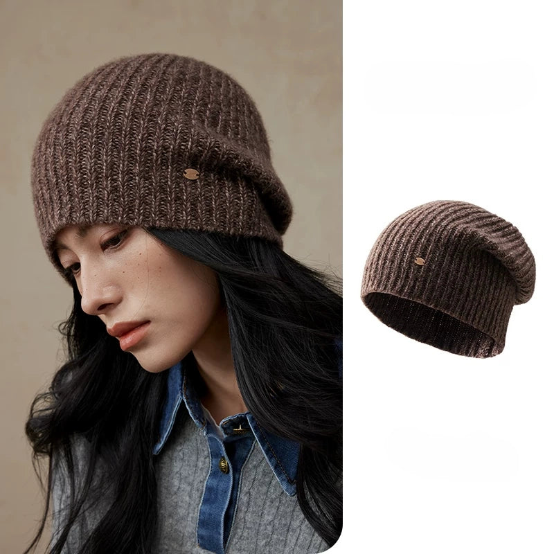 Relaxed Ribbed Knit Wool Beanie Hat | Multiple Colors - OESLO