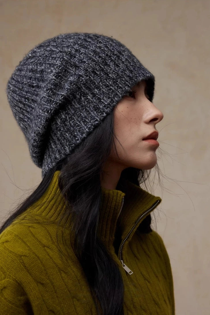 Relaxed Ribbed Knit Wool Beanie Hat | Multiple Colors - OESLO