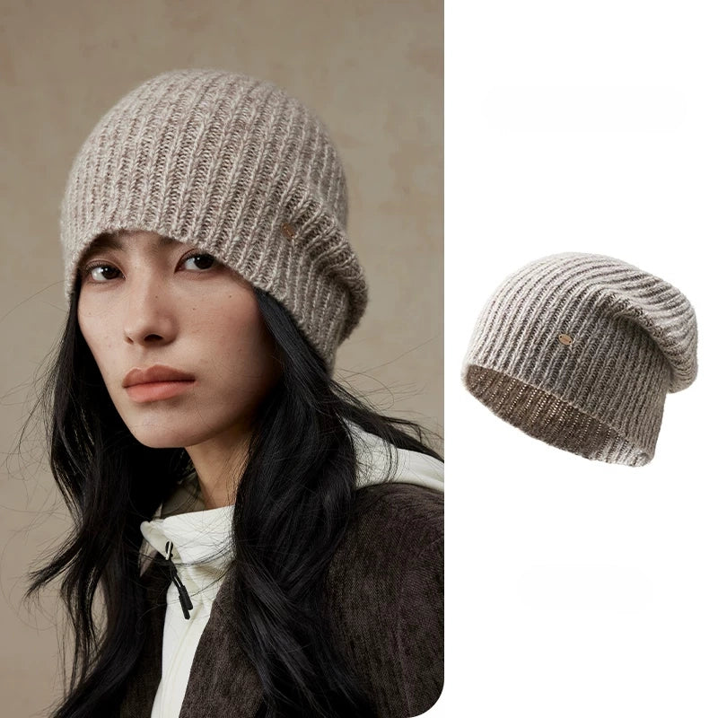 Relaxed Ribbed Knit Wool Beanie Hat | Multiple Colors - OESLO