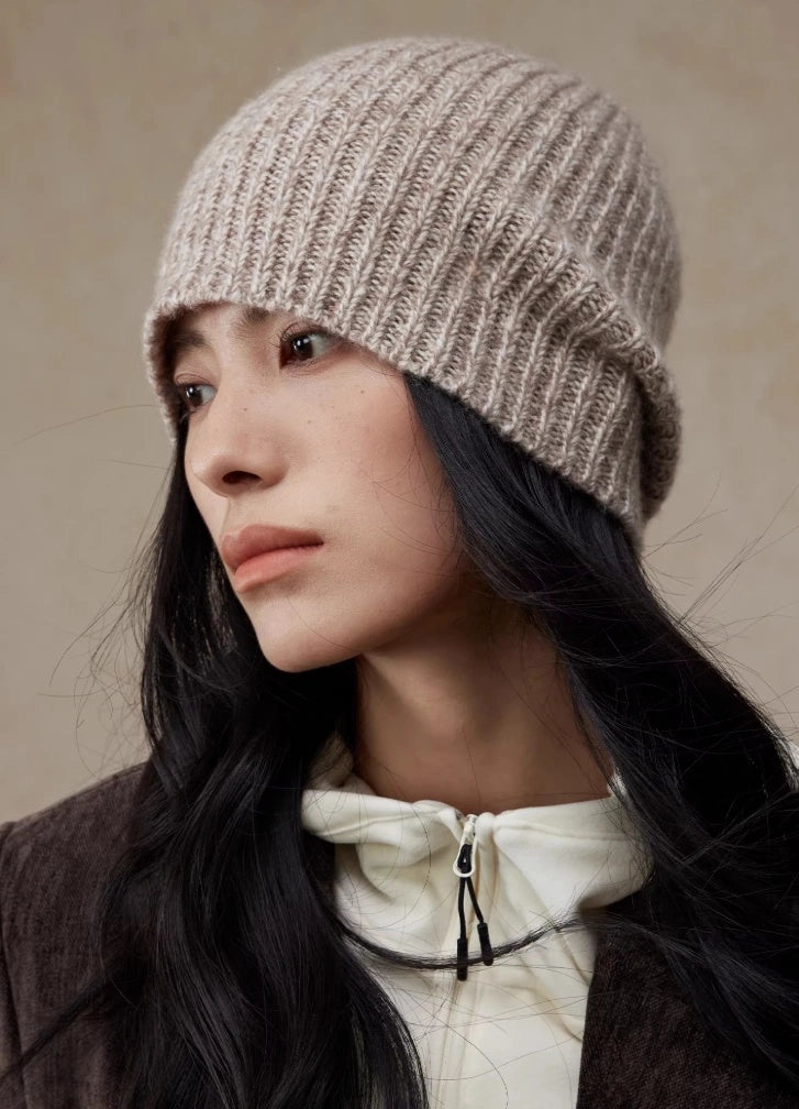 Relaxed Ribbed Knit Wool Beanie Hat | Multiple Colors - OESLO
