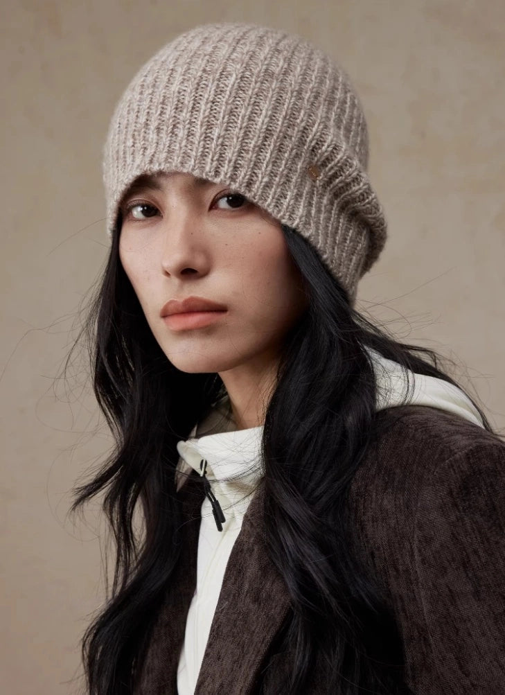 Relaxed Ribbed Knit Wool Beanie Hat | Multiple Colors - OESLO