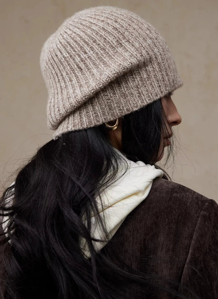 Relaxed Ribbed Knit Wool Beanie Hat | Multiple Colors
