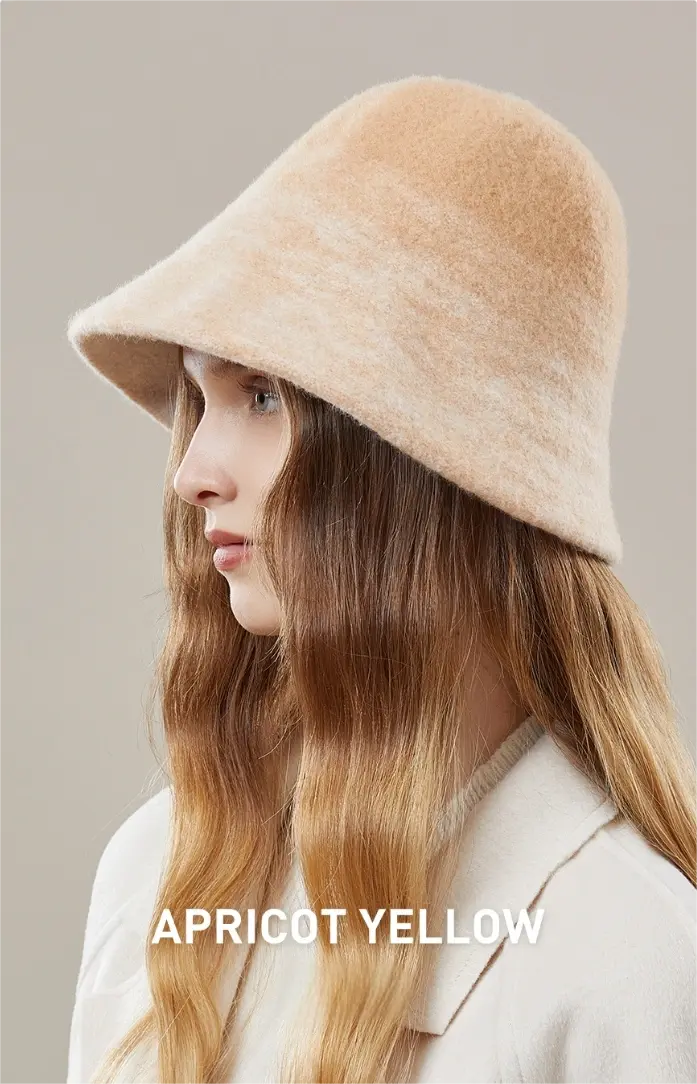 Wool Bucket Hat – Gradient Winter Hat for Women - OESLO