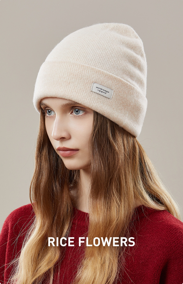 Wool Beanie - Solid Color Classic Knitted Hat - OESLO