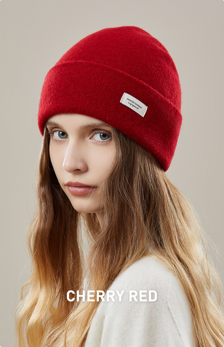 Wool Beanie - Solid Color Classic Knitted Hat - OESLO
