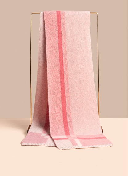 Wool Scarf Women – Lightweight and Warm Plaid Pattern - OESLO