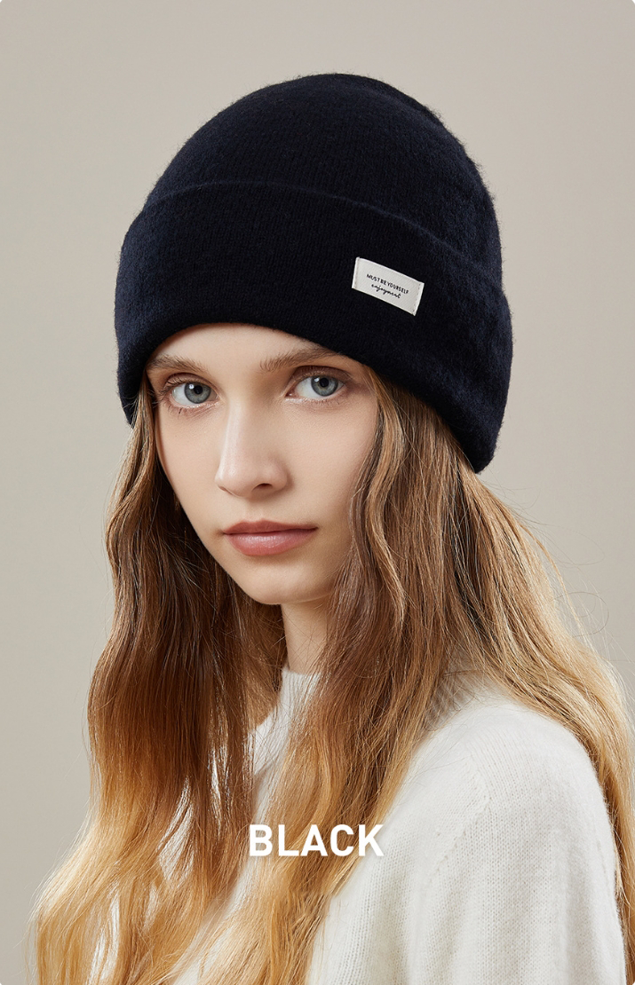 Wool Beanie - Solid Color Classic Knitted Hat - OESLO