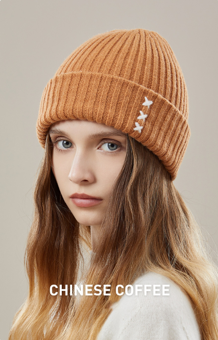 Wool Beanie - With Embellishments 100% Wool Knit Hat - OESLO