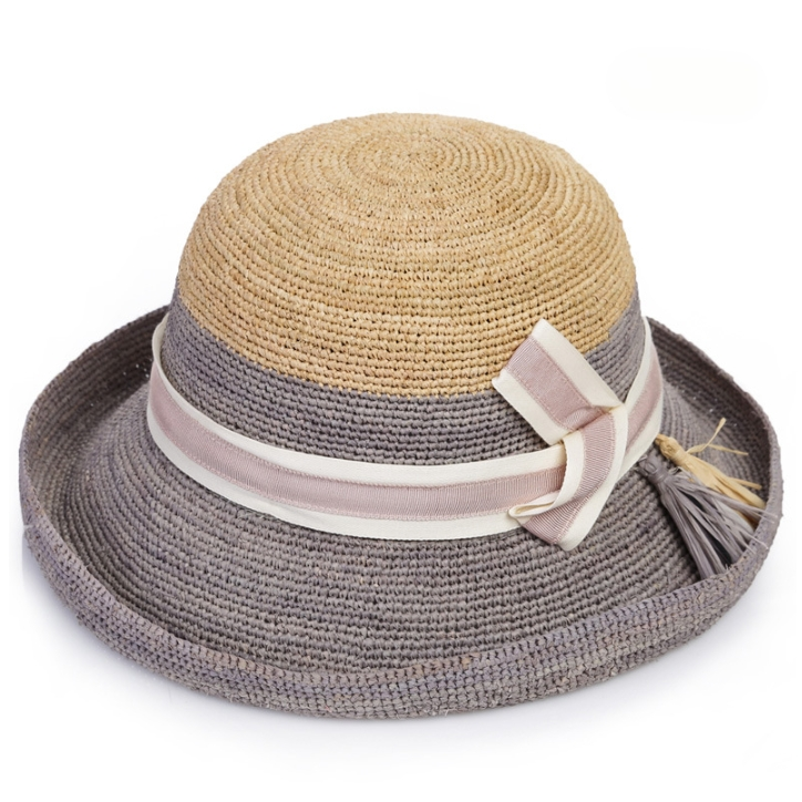 Wide Brim Raffia Straw Sun Hat - AOA Fashion Accessories