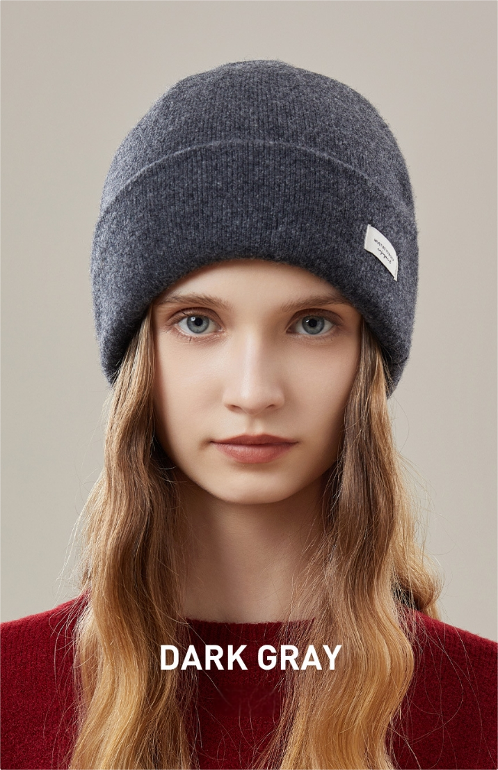 100% WOOL THICKENED KNITTED HAT - AOA Fashion Accessories