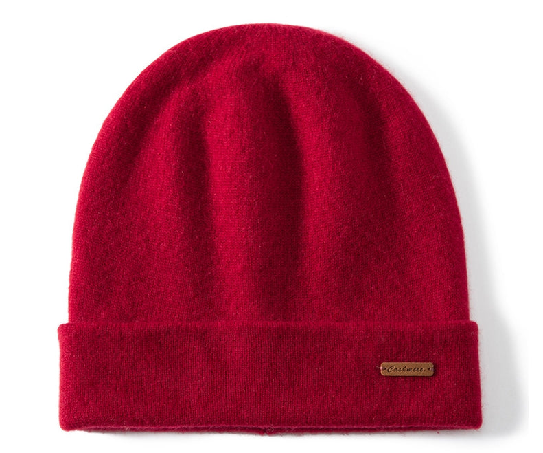 Knitted cashmere hat. - AOA Fashion Accessories