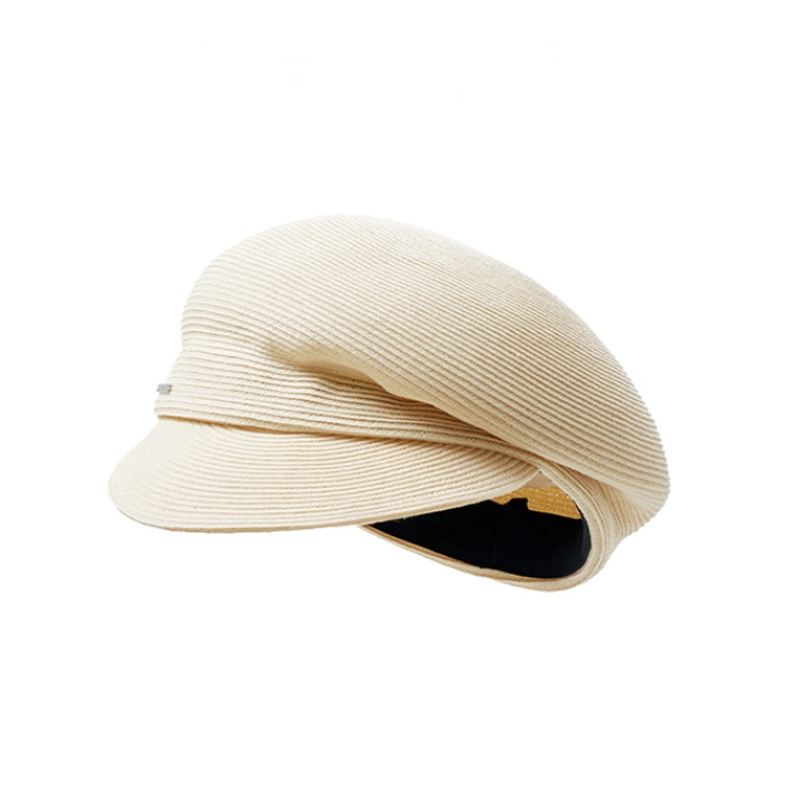 Paper Straw Beret Hat – Lightweight Summer Cap for Women - AOA Fashion Accessories