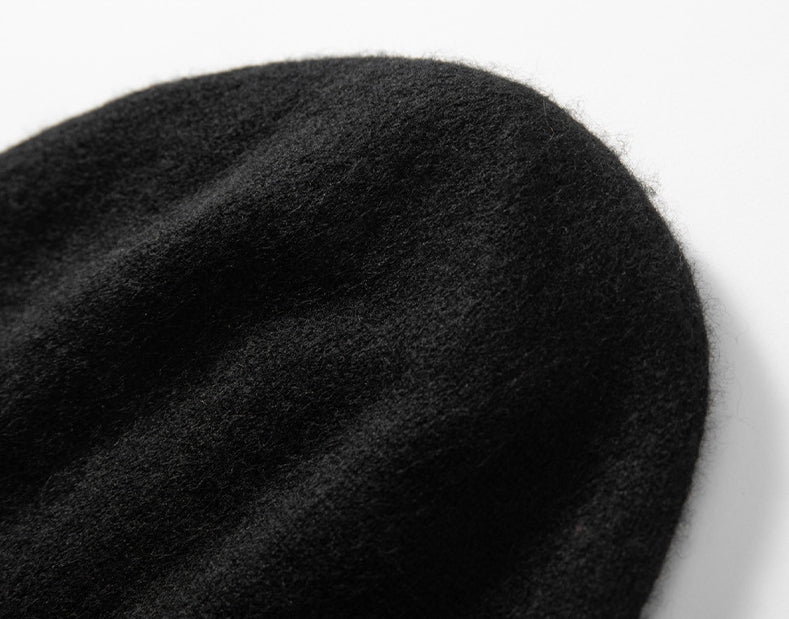 Knitted cashmere hat. - AOA Fashion Accessories