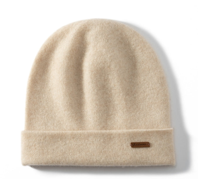 Knitted cashmere hat. - AOA Fashion Accessories