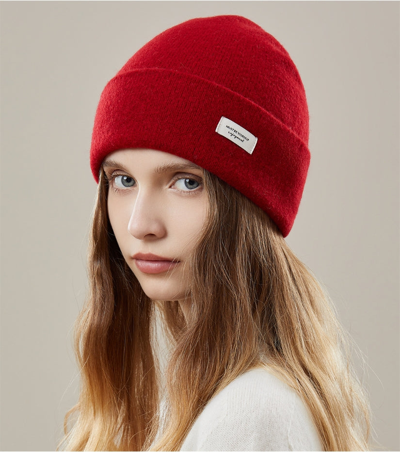 Wool Beanie - Solid Color Classic Knitted Hat - OESLO