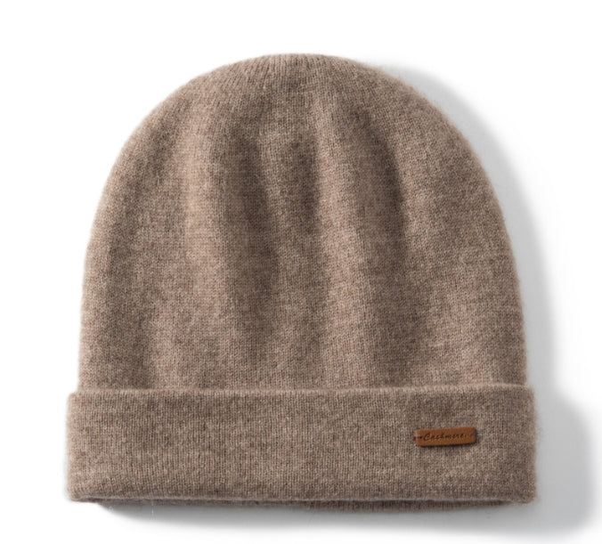 Knitted cashmere hat. - AOA Fashion Accessories