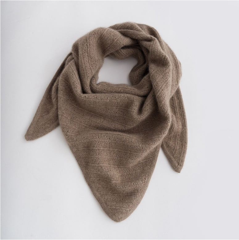 Women's cashmere triangle scarf. - AOA Fashion Accessories