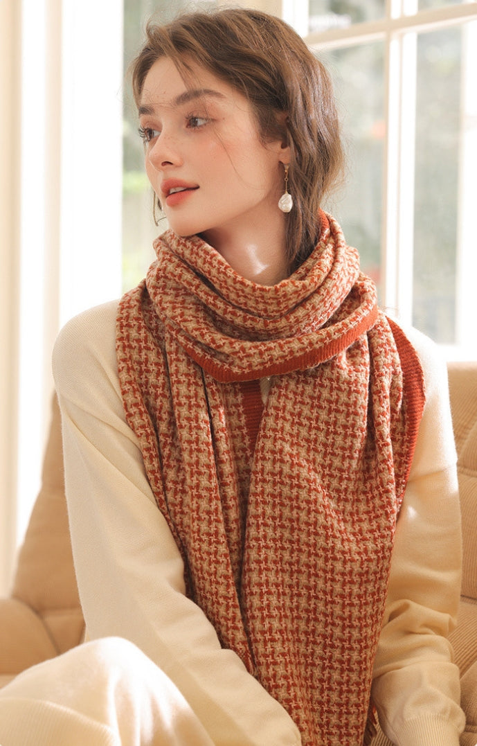 FASHIONABLE WOOL PLAID SCARF - AOA Fashion Accessories