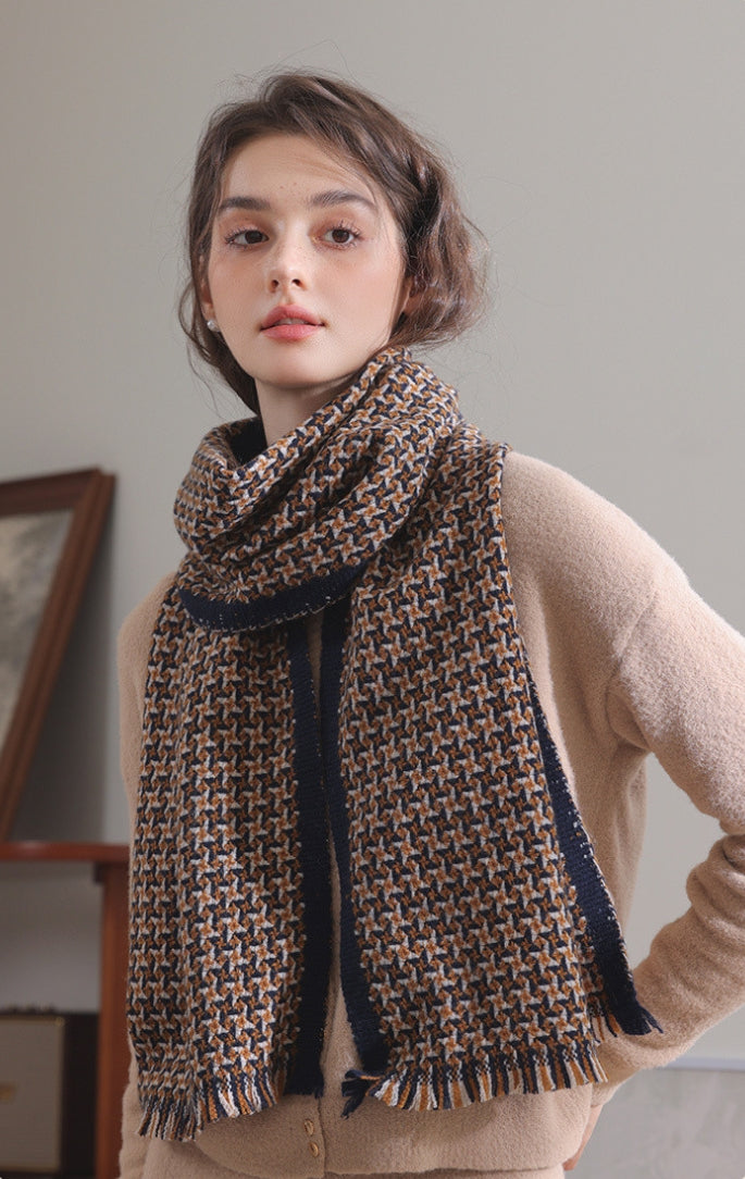 FASHIONABLE WOOL PLAID SCARF - AOA Fashion Accessories