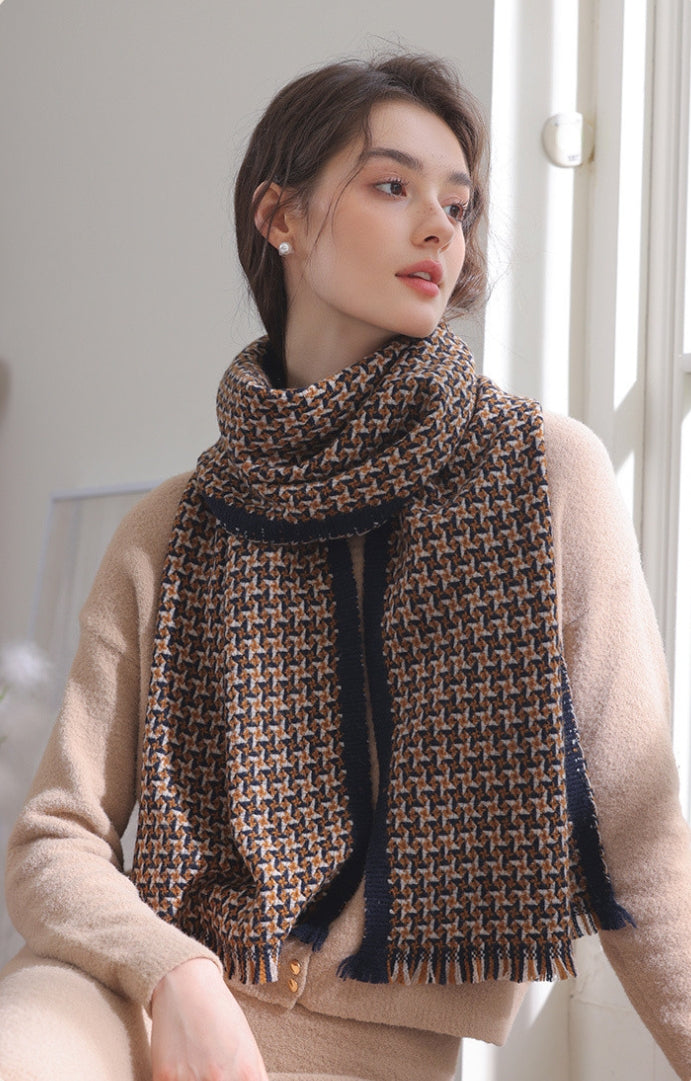 FASHIONABLE WOOL PLAID SCARF - AOA Fashion Accessories