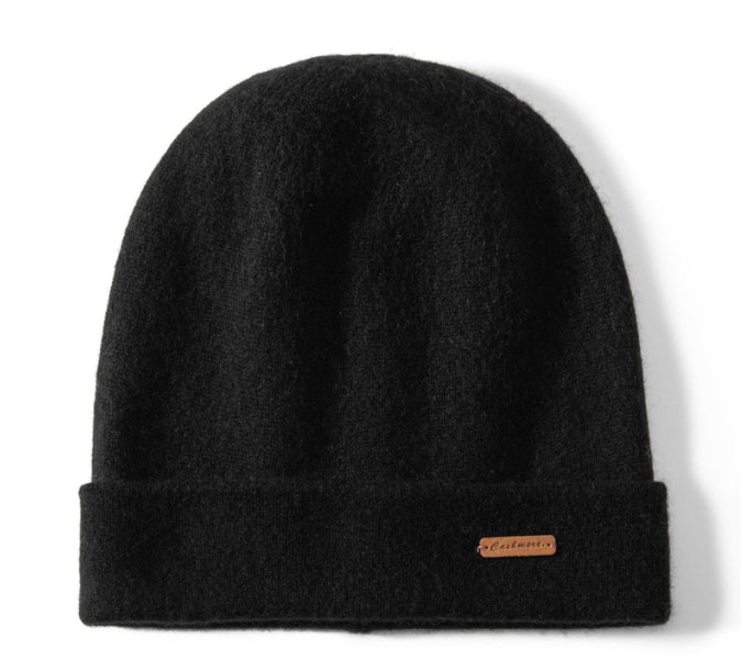 Knitted cashmere hat. - AOA Fashion Accessories