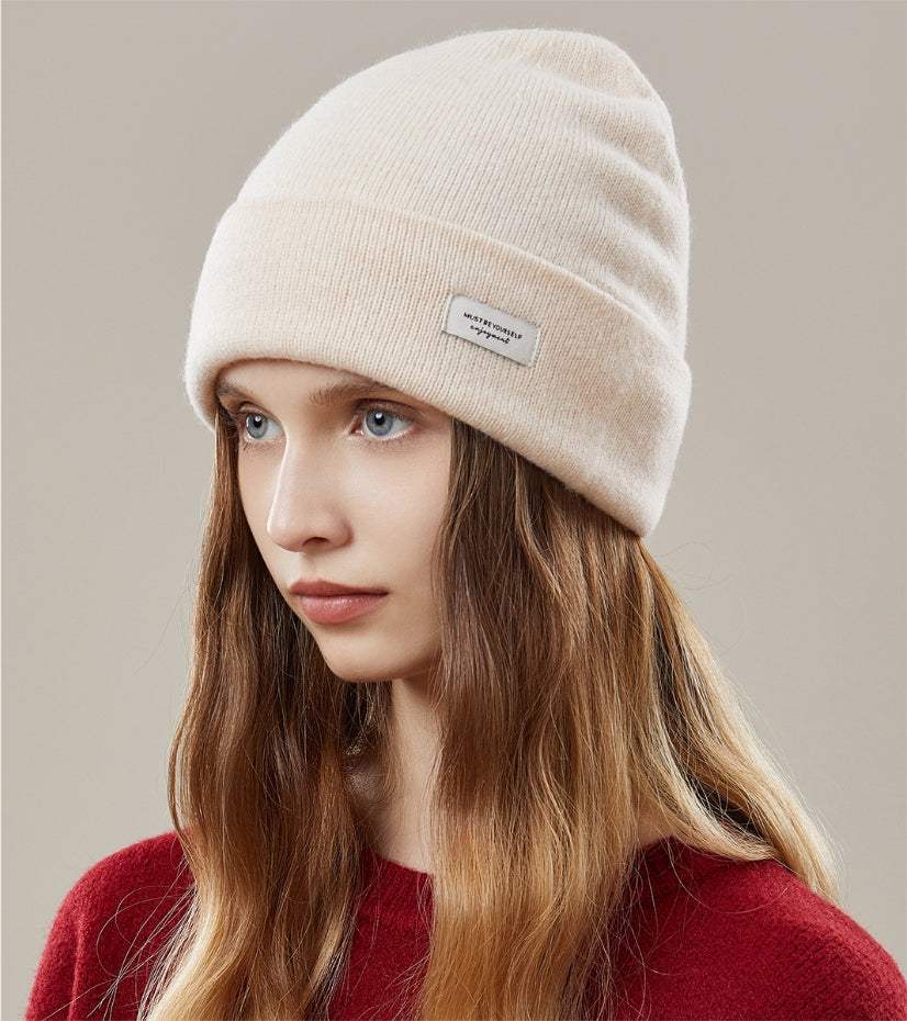 Wool Beanie - Solid Color Classic Knitted Hat - OESLO