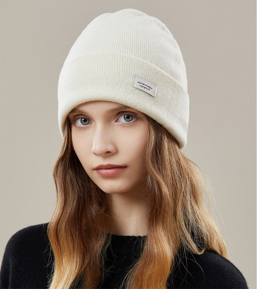 Wool Beanie - Solid Color Classic Knitted Hat - OESLO