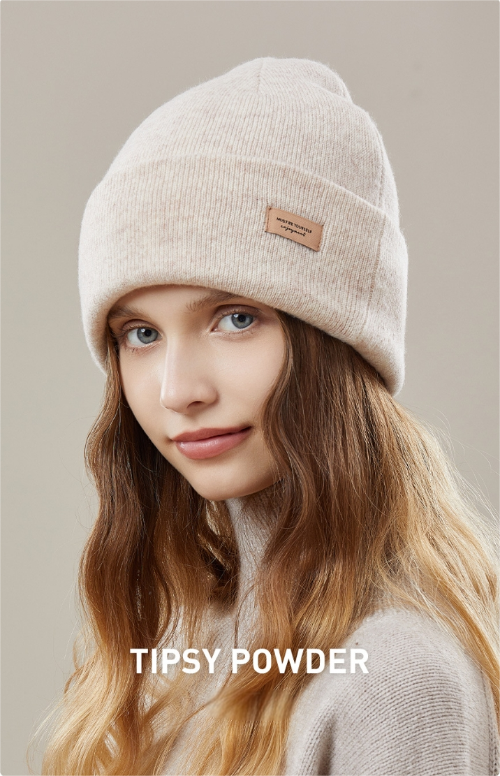 100% WOOL THICKENED KNITTED HAT - AOA Fashion Accessories