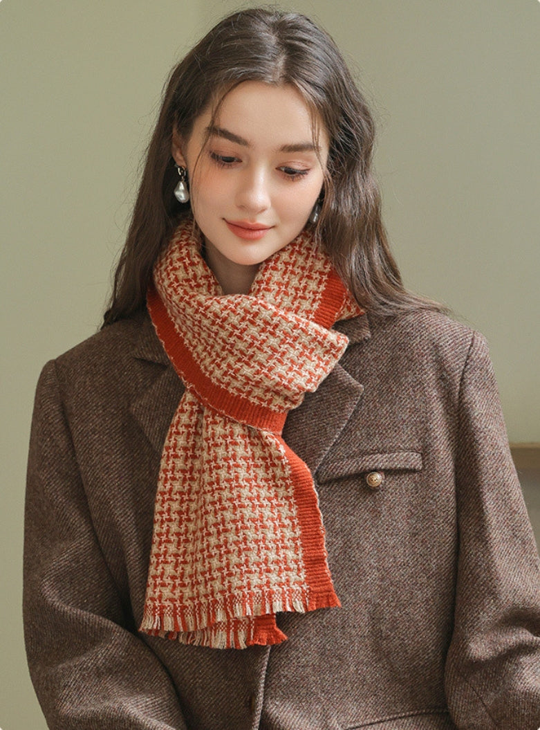 FASHIONABLE WOOL PLAID SCARF - AOA Fashion Accessories