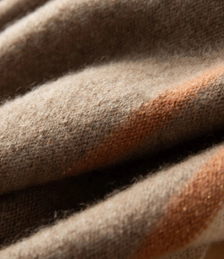 Luxury Cashmere Scarf – Artistic Geometric Design | Multiple Colors