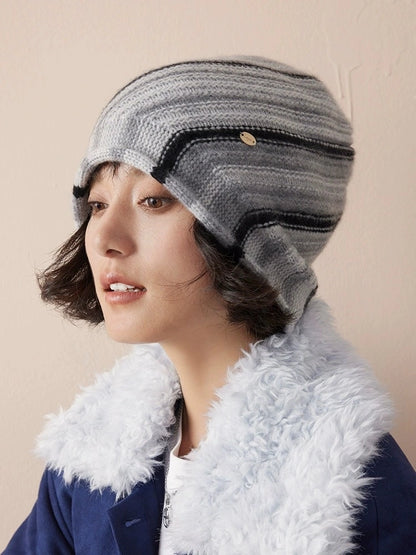 Cashmere Mélange Striped Beanie Hat | Multiple Colors OESLO