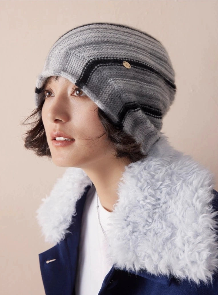 Cashmere Mélange Striped Beanie Hat | Multiple Colors OESLO