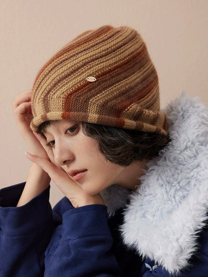 Cashmere Mélange Striped Beanie Hat | Multiple Colors OESLO