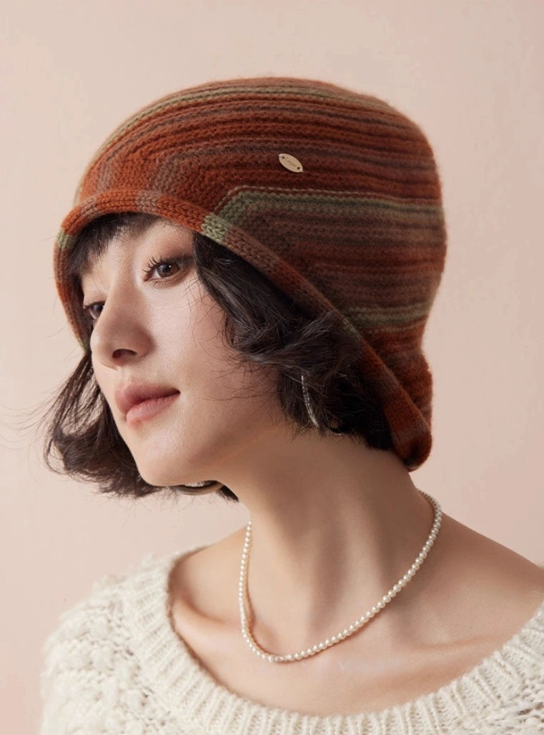 Cashmere Mélange Striped Beanie Hat | Multiple Colors OESLO