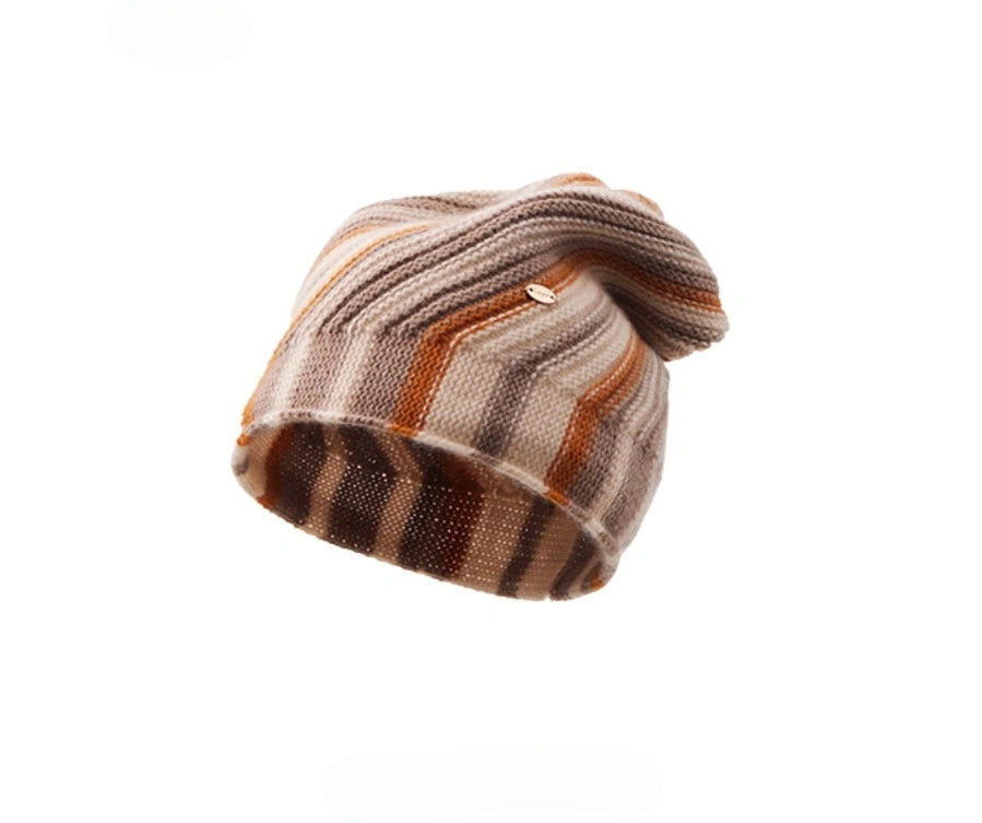 Cashmere Mélange Striped Beanie Hat | Multiple Colors OESLO