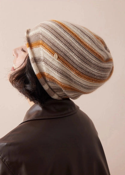 Cashmere Mélange Striped Beanie Hat | Multiple Colors OESLO