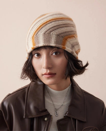 Cashmere Mélange Striped Beanie Hat | Multiple Colors OESLO