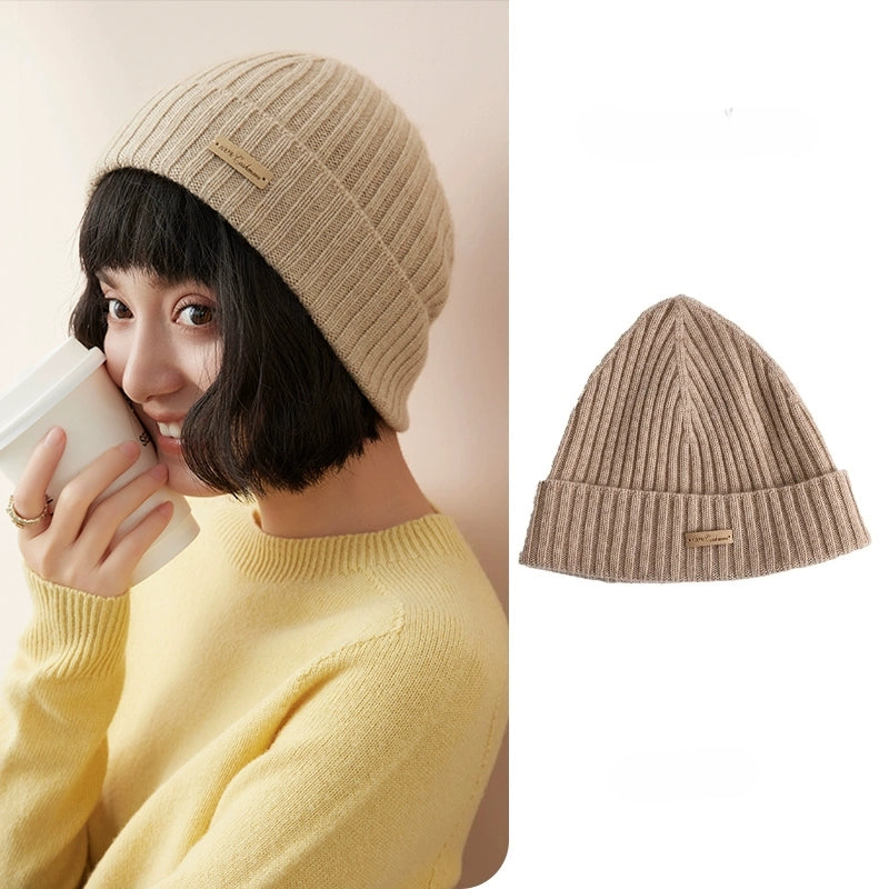Unisex Cashmere Ribbed Beanie – Stylish & Versatile | Multiple Colors
