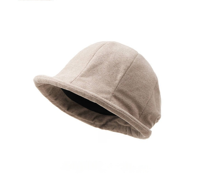 Corduroy Fuzzy Bucket Hat – Vintage Style Warm Cap for Women - OESLO