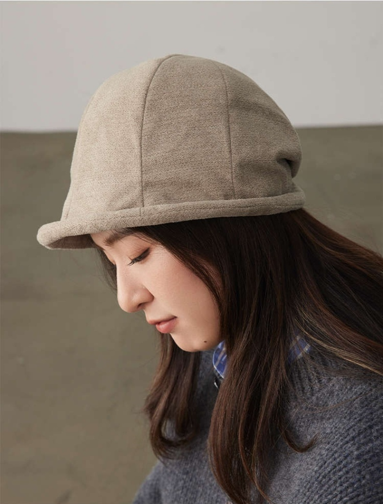 Corduroy Fuzzy Bucket Hat – Vintage Style Warm Cap for Women - OESLO