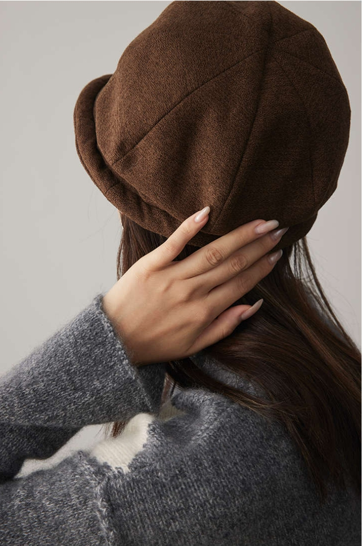 Corduroy Fuzzy Bucket Hat – Vintage Style Warm Cap for Women - OESLO