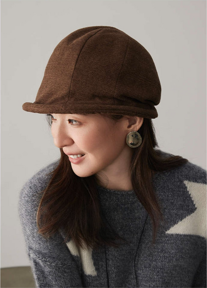 Corduroy Fuzzy Bucket Hat – Vintage Style Warm Cap for Women - OESLO