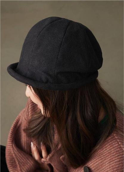 Corduroy Fuzzy Bucket Hat – Vintage Style Warm Cap for Women - OESLO