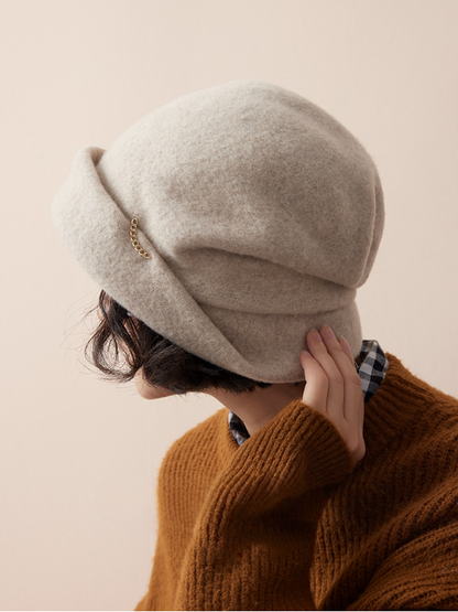 Cozy Fluffy Bucket Hat - 100% Wool Fuzzy Bucket Hat - OESLO