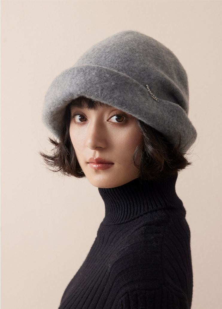 Cozy Fluffy Bucket Hat - 100% Wool Fuzzy Bucket Hat - AOA Fashion Accessories