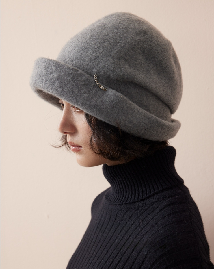 Cozy Fluffy Bucket Hat - 100% Wool Fuzzy Bucket Hat - OESLO