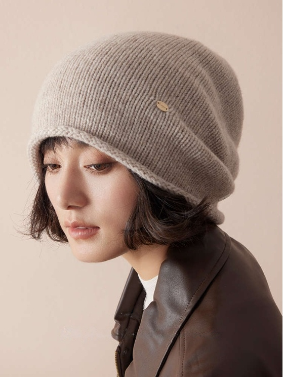 Cozy Knitted Hat  - 100% Wool Knit Hat (Multiple Colors) - AOA Fashion Accessories
