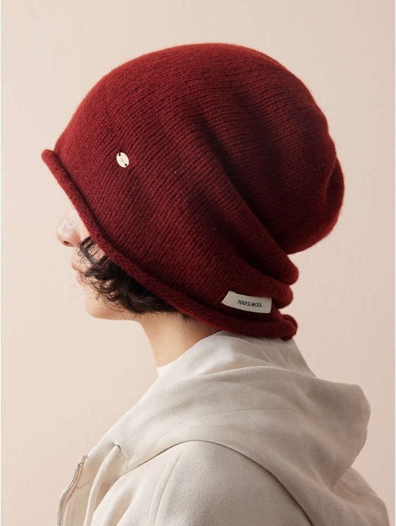 Cozy Knitted Hat  - 100% Wool Knit Hat (Multiple Colors) - AOA Fashion Accessories
