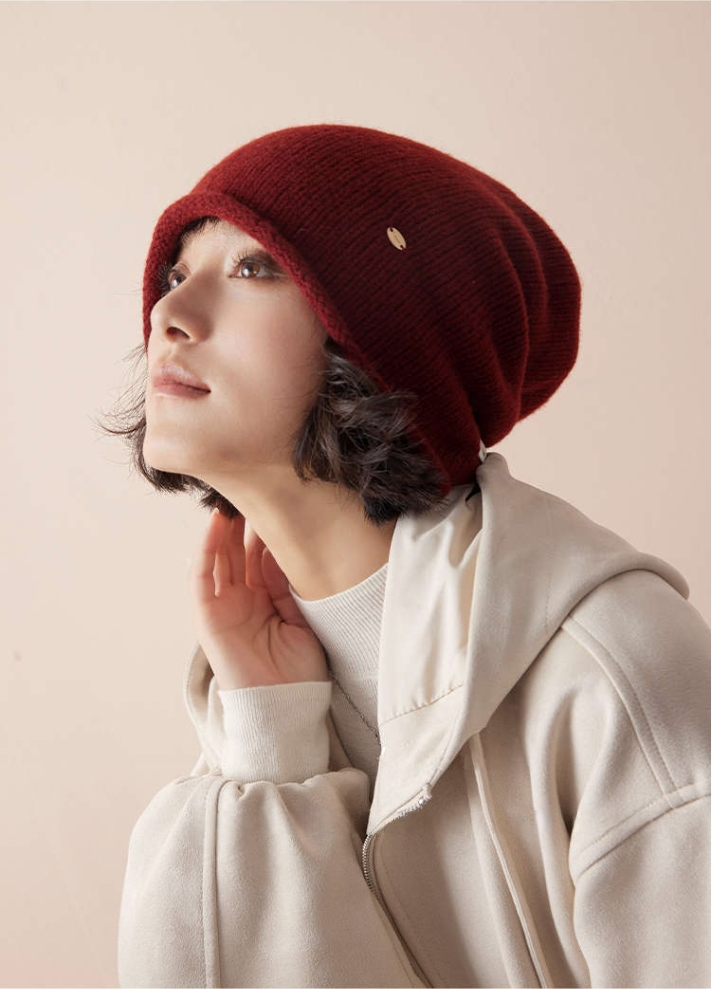 Cozy Knitted Hat  - 100% Wool Knit Hat (Multiple Colors) - AOA Fashion Accessories