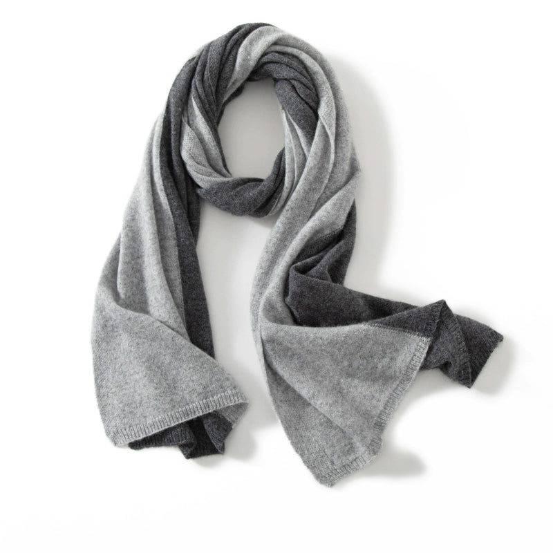 Colorblock Cashmere Scarf – Soft, Warm & Minimalist Style | Multiple Colors